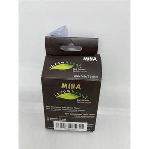 Mina ibrow henna dark brown tinting kit & brush combo